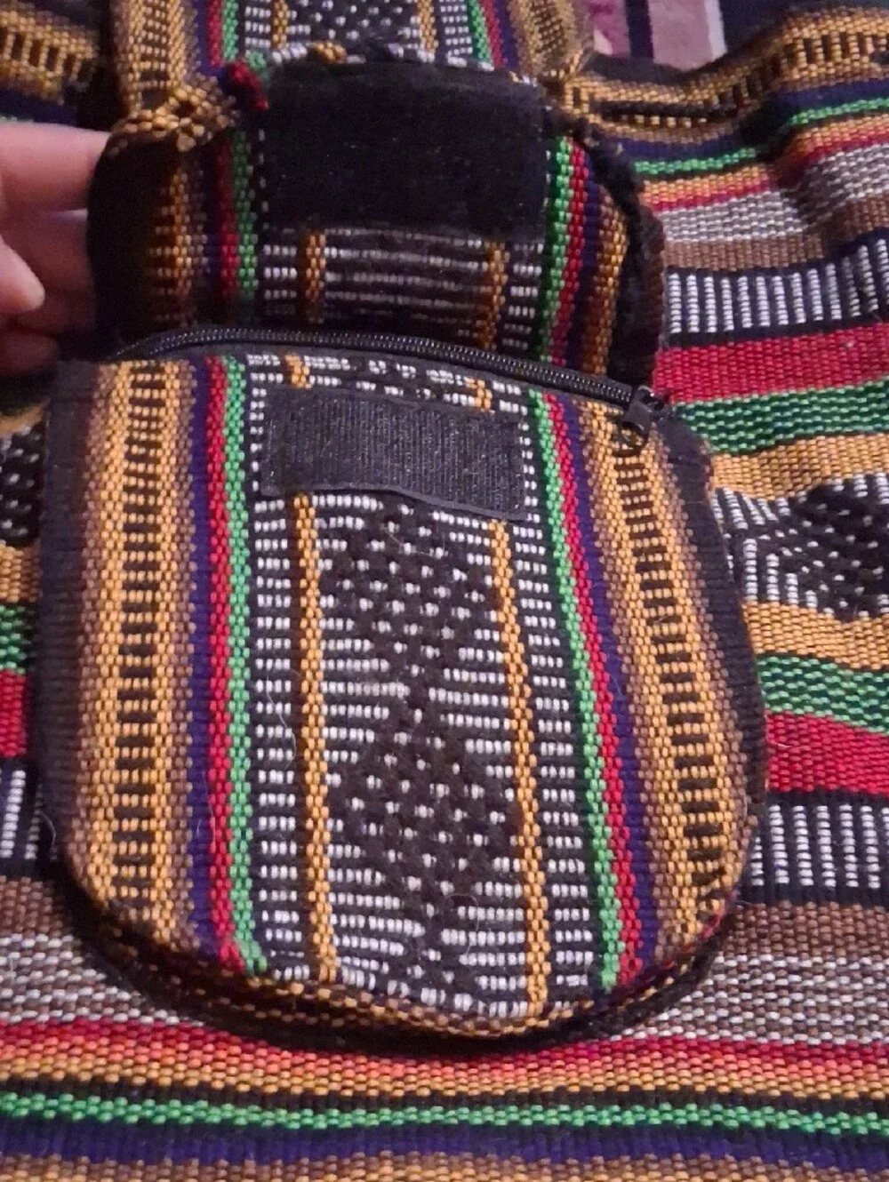Artisan Multicolor Striped Boho Backpack
